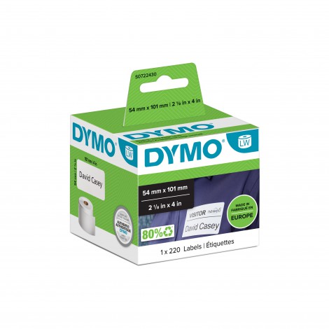 Dymo 99014 Verzend Badge Etiket 54x101mm 1 rol (220 etiketten)
