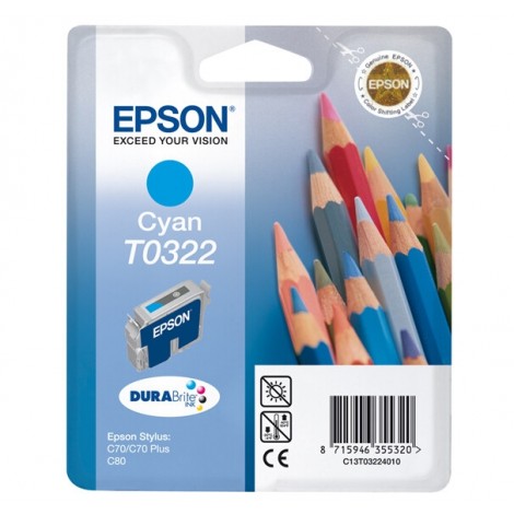 Epson T0322 Inkpatroon (Cyan)