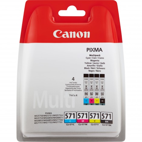 Canon CLI-571 Multipack (C/M/Y/BK) Inktpatroon