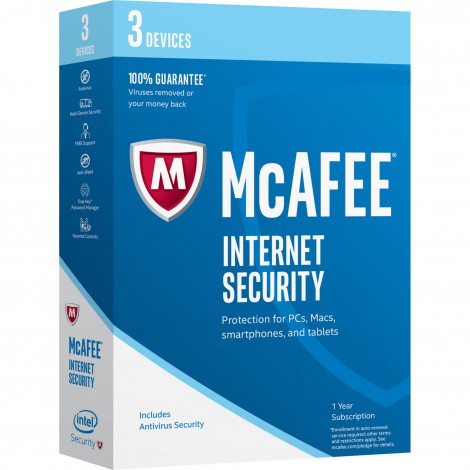 McAfee Internet Security NL 3 devices 1 jaar