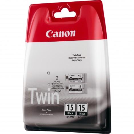 Canon BCI-15 Inkpatroon Black Twin-Pack