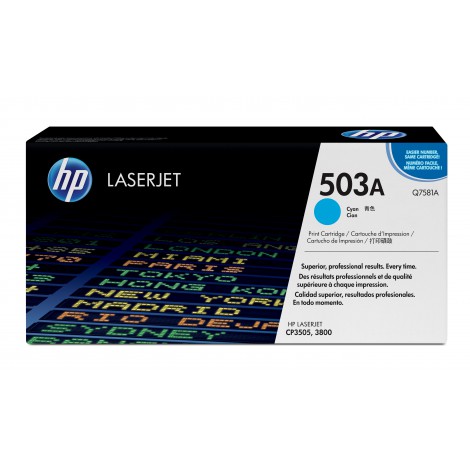 HP Q7581A Toner Cyan voor HP Laserjet 3800-series