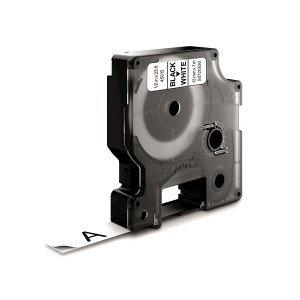Dymo D1 S0720530 45013 Tape Black/White 12mmx7m