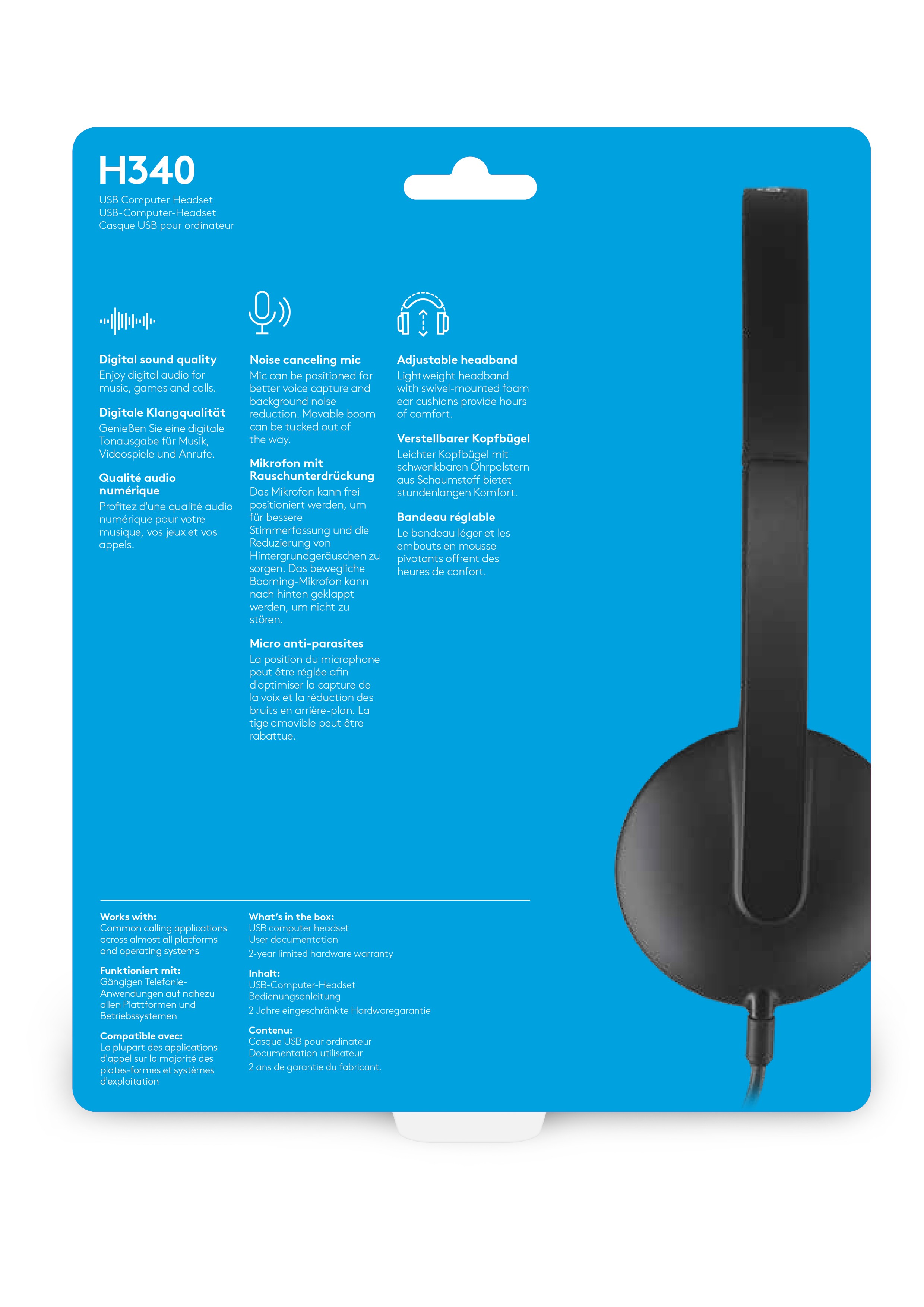 Logitech h340 sales computer headset